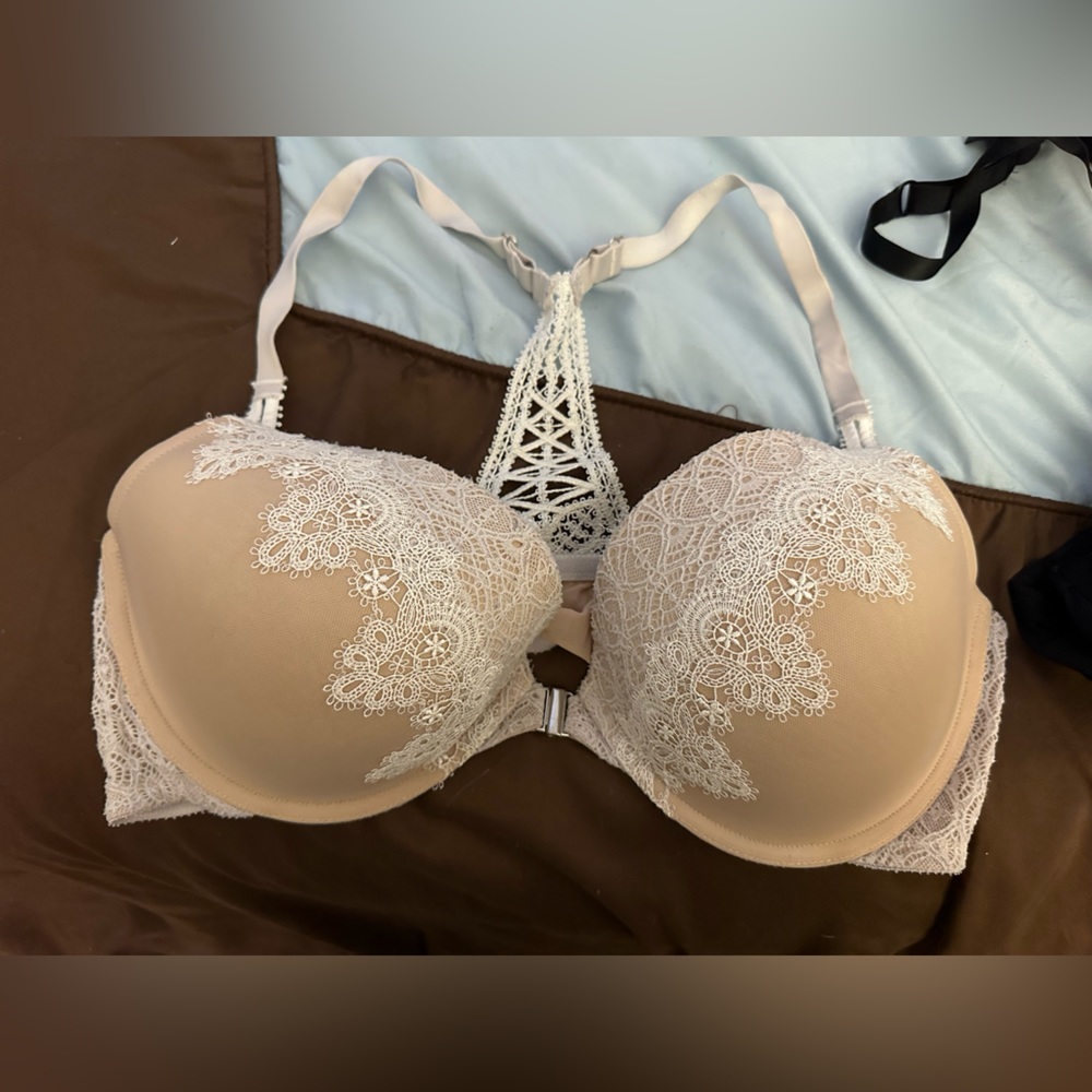 Front clasp nude, Victoria’s Secret bra